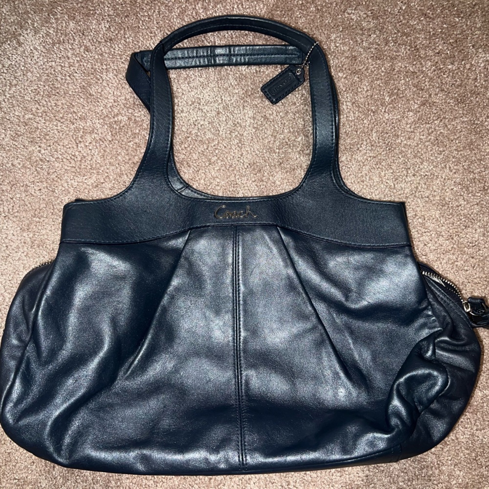 Coach authentic bag. Navy/slate color.